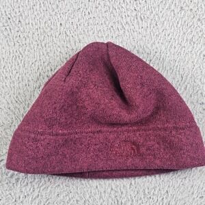The North Face Hat Mens One Size Purple Knit Fleece Lined Beanie Winter Casual